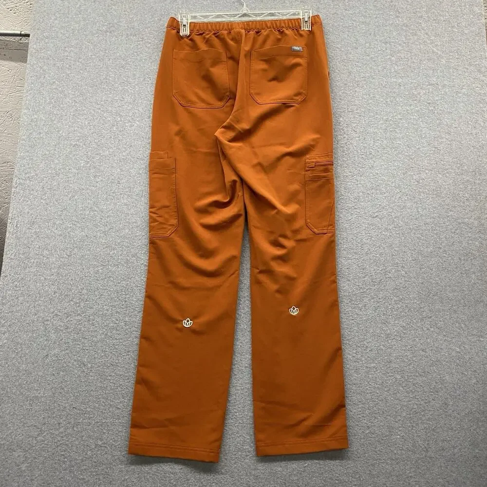 FIGS Scrub Pant Mens Medium Tall Rust Orange Cairo Cargo Medical Nurse NWOT 5917